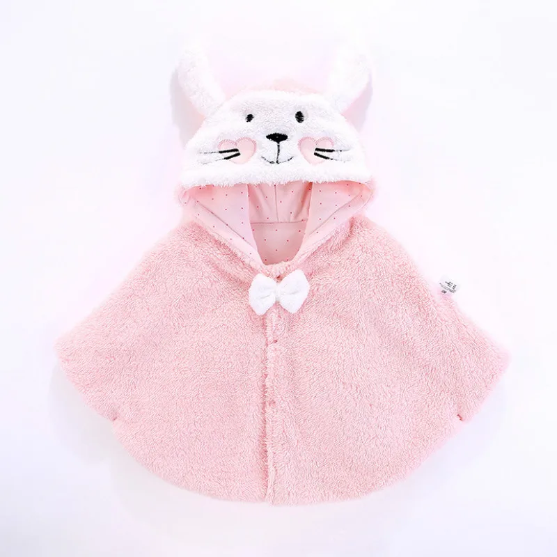 

2019 Autumn Cute Baby Girls Thick Coat Toddler Kids Warm Fleece Winter Cartoon Rabbit Outwear Hooded Coat Snowsuit Cloak Clothes