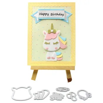 

ZFPARTY Cute Unicorn Metal Cutting Dies Stencils for DIY Scrapbooking/photo album Decorative DIY Paper Cards