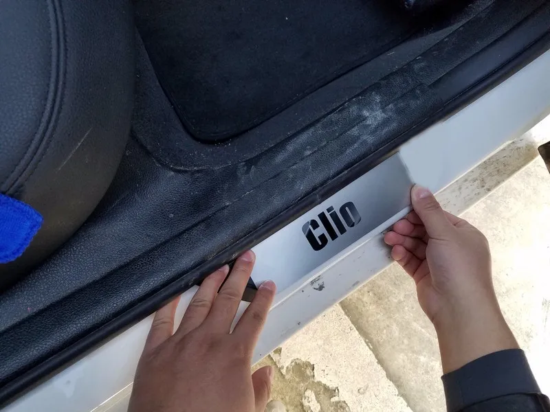 AOSRRUN автомобильные аксессуары из нержавеющей стали, накладка на боковой двери, Накладка на порог, подходит для Renault Clio 4 IV 2013