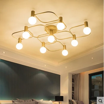 

Z Northern Europe large livingroom led Bronze ceiling lamp modern simple lighting fixture for bedroom restaurant E27 LED bulbs
