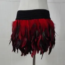 13,7"(35 см) петух перо мини юбка с широким эластичным поясом# SKT16010RD