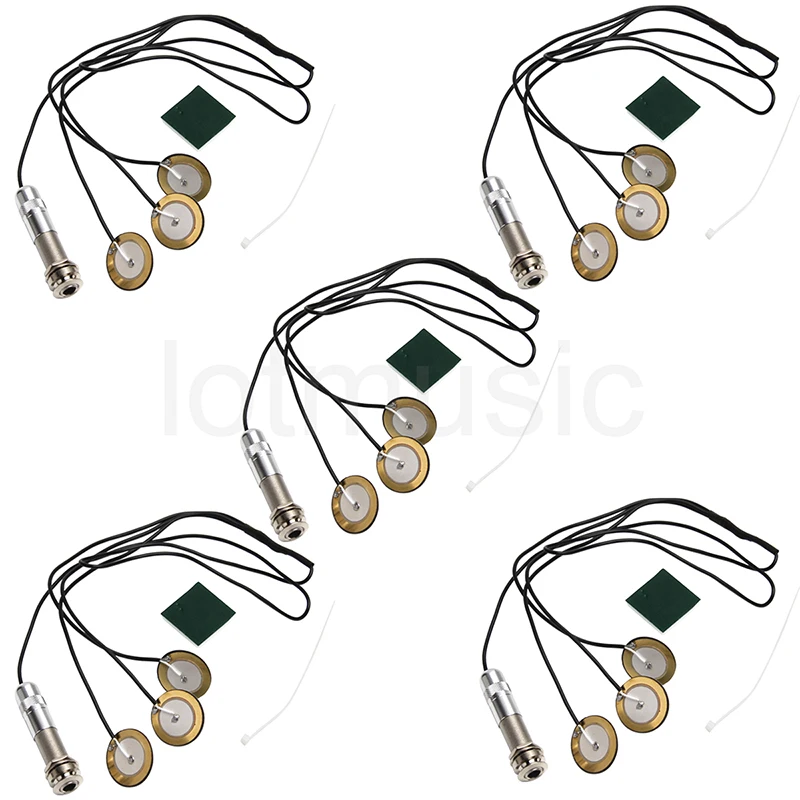 

Sound Pure 3 Sensor Guitar Pickup Bridge Plate Transducer with Jack Pack of 5