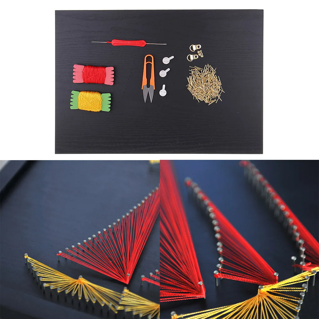 

Sailboat String Art Kit Stereoscopic Decorative Painting with Materials for Kids Adults Craft