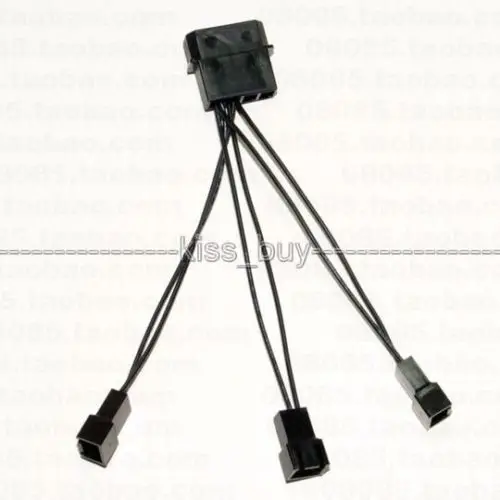 4Pin IDE Molex к 3-портовому охлаждающему вентилятору с 3-контактным разъемом кабель