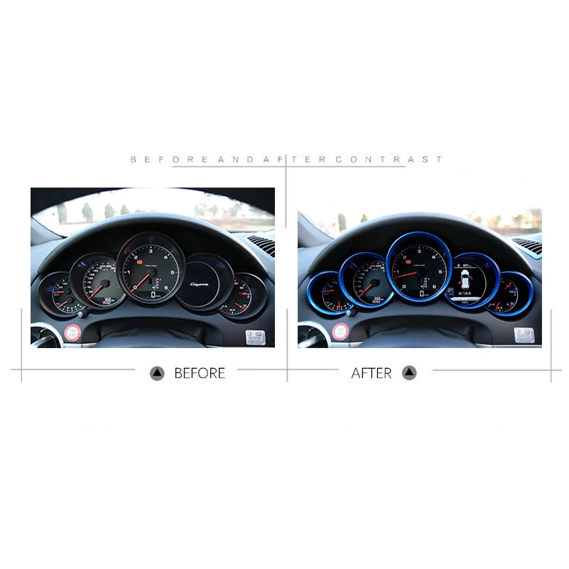 wl-蓝色保时捷仪表装饰框-8065