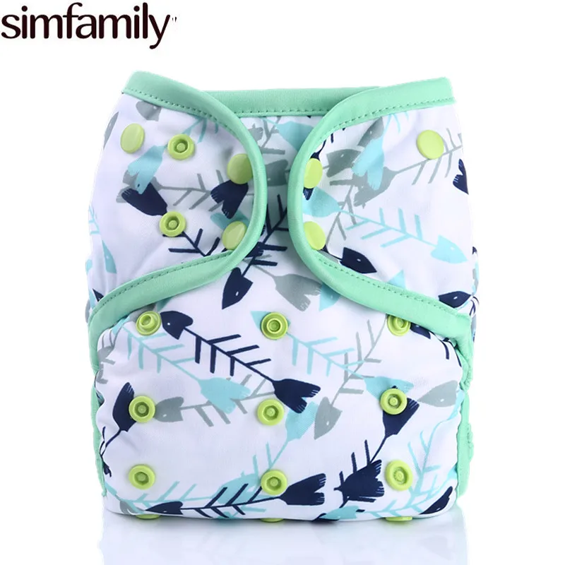 

[simfamily]New Arrival Reusable Waterproof AIO All In One Bamboo Cloth Diaper Baby Nappy Double Gussets Bamboo Insert Wholesale