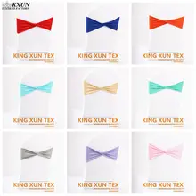 25 шт. в партии, 20 цветов, лайкра, лента, подвязка из спандекса для стула, свадебное украшение для стула