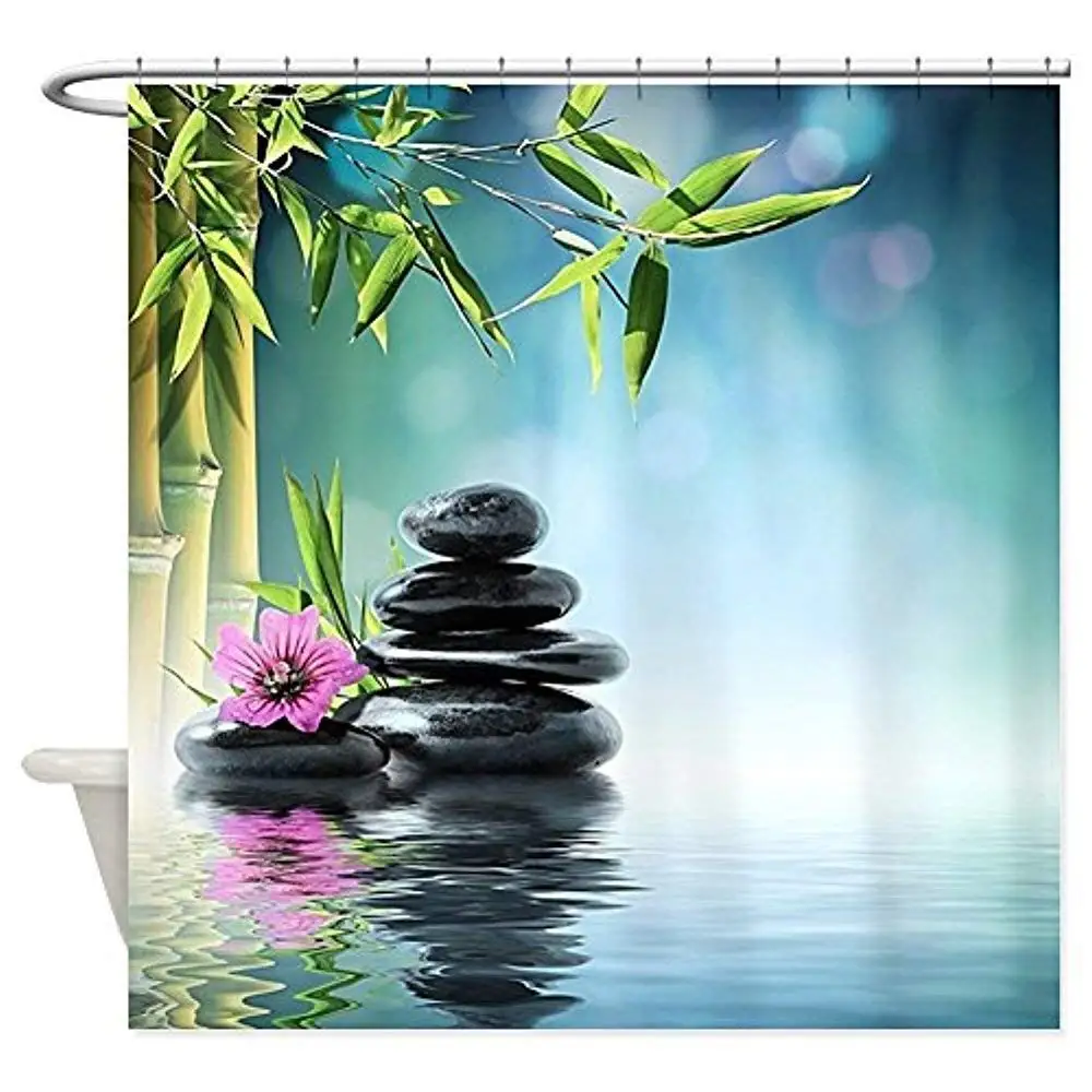 Zen Reflection Shower Curtain Zen Bath Room Curtain Zen Shower Matin