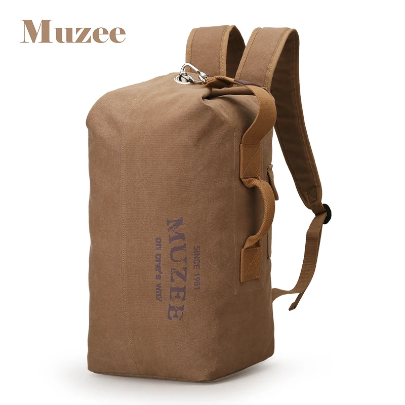 Muzee 2019 Large Capacity Man Travel Bag Canvas Bucket Backpack Bag Luggage Shoulder Bag ...