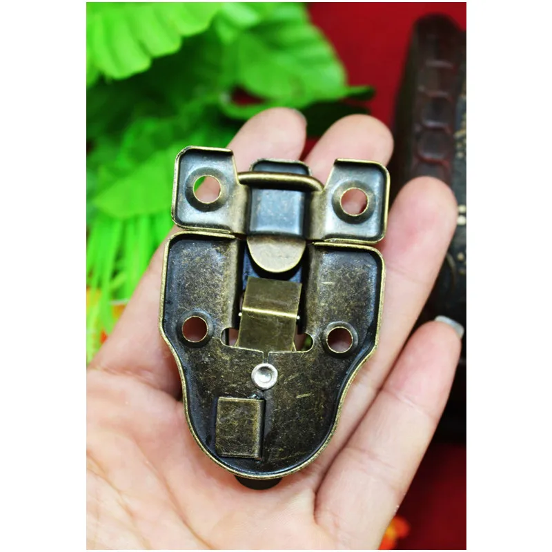 خمر قفل العتيقة المعادن مجوهرات الصدر مربع هدية مربع حقيبة حالة أبازيم تبديل غلق بمشبك اقبض مزلاج المشبك أثاث