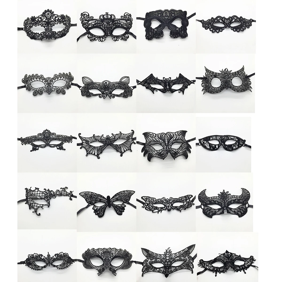 

20 Pcs Lace Mask Masquerade Venetian Eyemask Halloween Sexy Woman Lace Mask for Halloween Masquerade Carnival Party Costume Ball