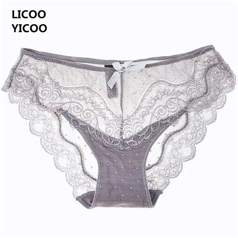 

Women's Sexy Lace Panties Transparent Seamless Low-Rise Women Underwear Ladies Breathable Soft Sexy Mesh Lace Briefs For Female