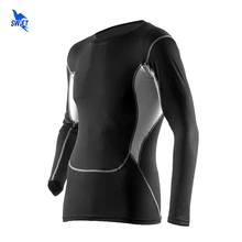С длинным рукавом бег рубашка для мужчин Рашгард человек обтягивающие колготки для фитнеса тренажерный зал Йога спортивные костюмы футбол Джерси Танк муж