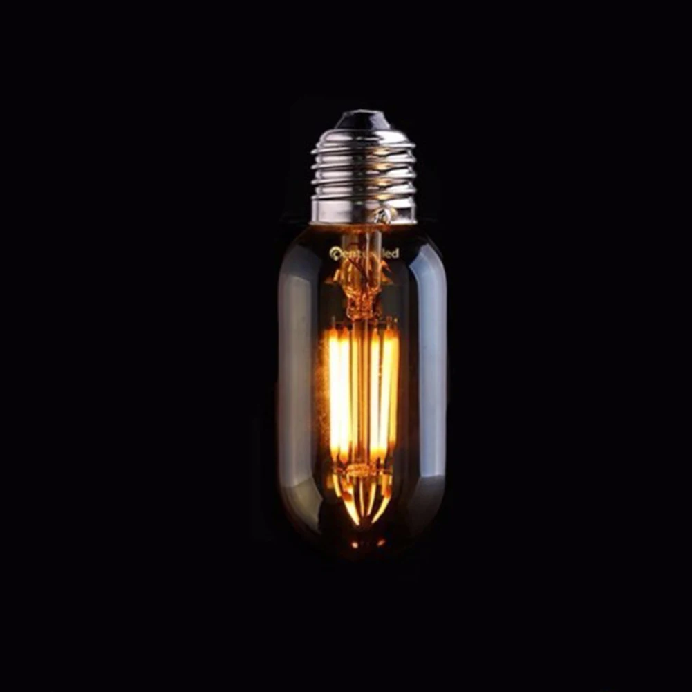 

Vintage LED Filament Light Bulb,4W 2700K,Gold Tint,Edison T45 Tubular Style,Decorative Lighting,Dimmable