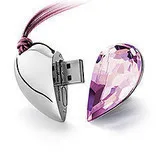 Водонепроницаемый металлический USB флеш накопитель в форме сердца с красными