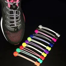 1 пара отражающий круглый шнурки для обуви 8 цветов водонепроницаемые эластичные шнурки без завязок унисекс модные Беговые спортивные шнурки