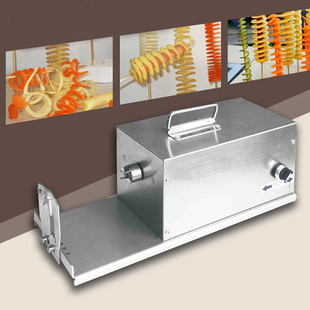 Electric Vegetable Cutter Potato Peeler Potato Slicer With Counter French Fry Vegetable Cutter Twisted Potato Tornado Slicer