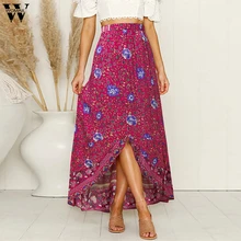 Womail, повседневные юбки, женские модные юбки с цветочным принтом, вечерние юбки с высокой талией, прямые юбки для женщин, Прямая поставка, May24 Falda