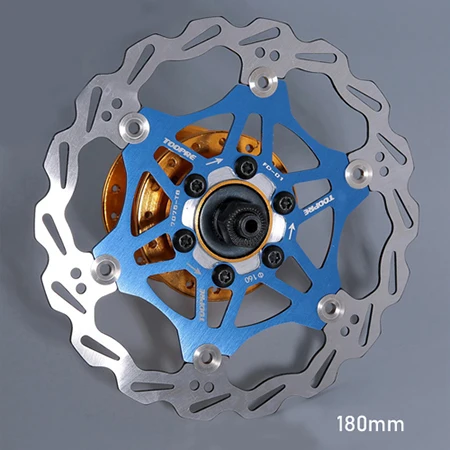 Велосипедный дисковый тормоз 160 мм 180 мм Сверхлегкий охлаждающий Горный Дорожный велосипед гидравлический плавающий тормозной диск роторы велосипедные части - Цвет: 180mm blue
