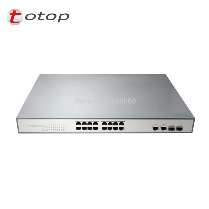 Коммутатор POE 16 портов sfp 100 м + 2 * RJ45 SFP комбинированные порты uplink IEEE 802.3af/at передача