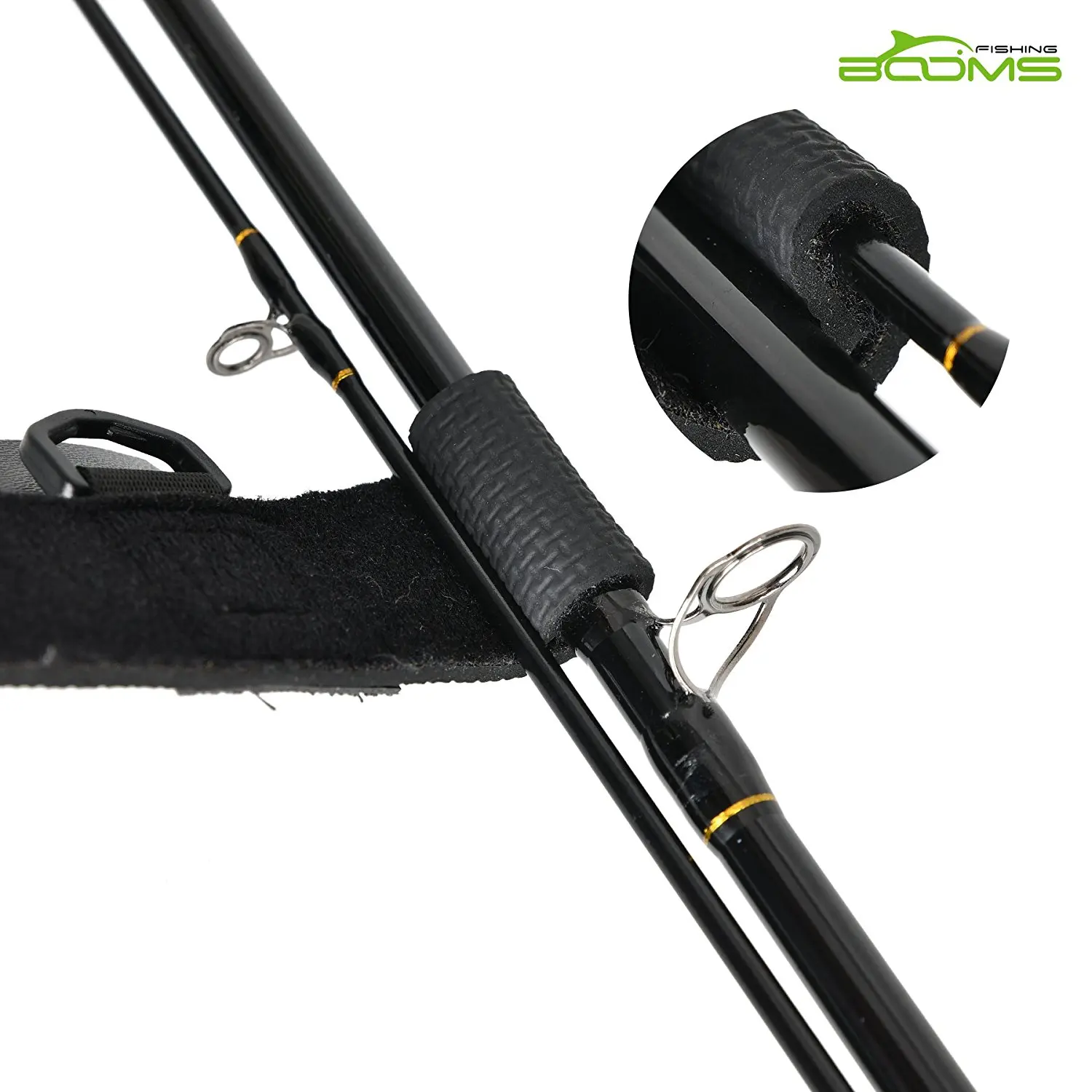 Booms Fishing RS4 Rod Carry Strap Sling Shoulder Belt, Black