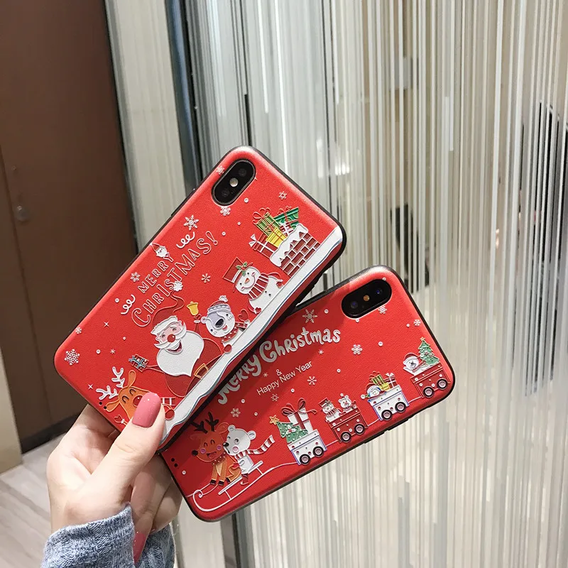 Happy Новый год с Рождеством Христовым чехол для iPhone 7 большие 6 S 8 Пульс X XS Max XR