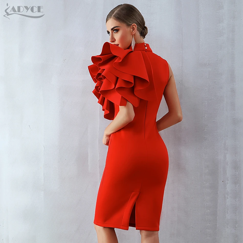 Adyce 2018 New Summer Women Celebrity Party Dress Vestidos Sexy White Red Sleeveless Ruffles Bodycon Midi Bodycon Club Dresses Adyce 2018 New Summer Women Celebrity Party Dress Vestidos Sexy White Red Sleeveless Ruffles Bodycon Midi Bodycon Club Dresses