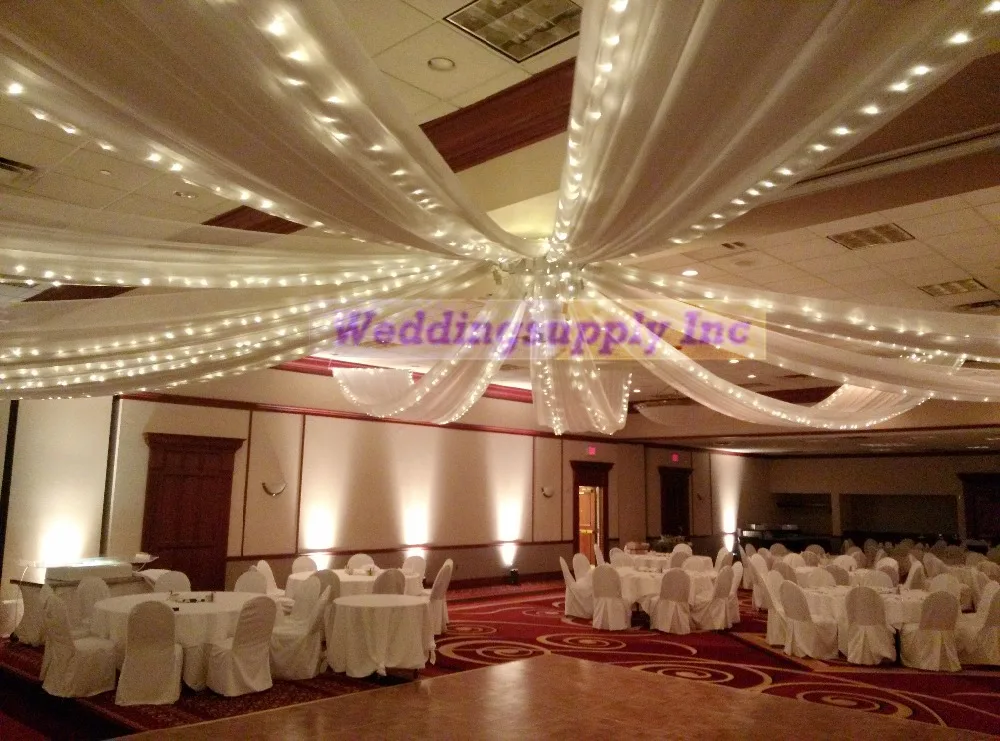 Us 168 0 70cmx10m Ceiling Drapes Roof Drape Ice Silk Fabric For Wedding Banquet Christmas Grand Event New Year Decoration In Party Backdrops From