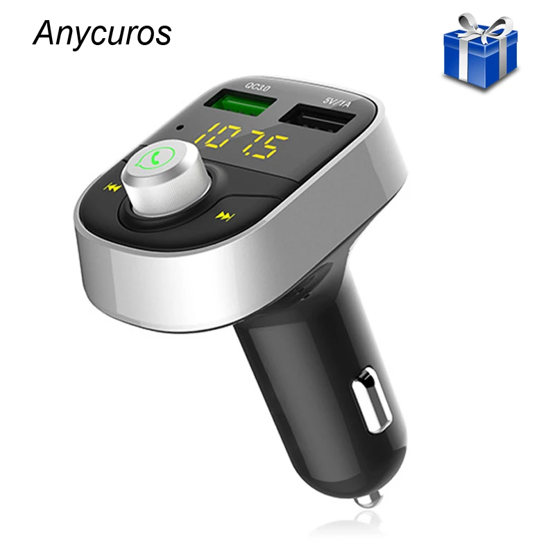 Беспроводной Bluetooth fm-передатчик модулятор адаптер Автомобильный MP3-плеер Dual USB Автомобильное Зарядное устройство Hands free car Kit QC 3,0 Quick Charge
