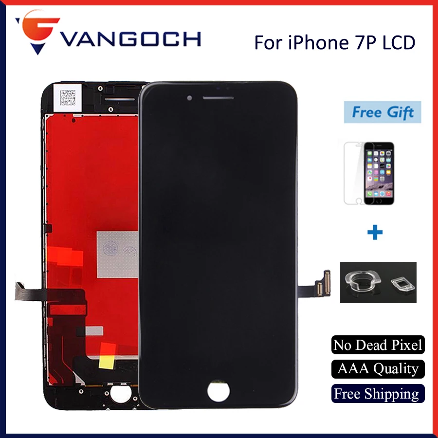 

5PCS/Lot Grade AAA No Dead Pixel Display for iPhone 7 Plus LCD Part Glass Touch Panel Digitizer Assembly for iPhone 7P Screen