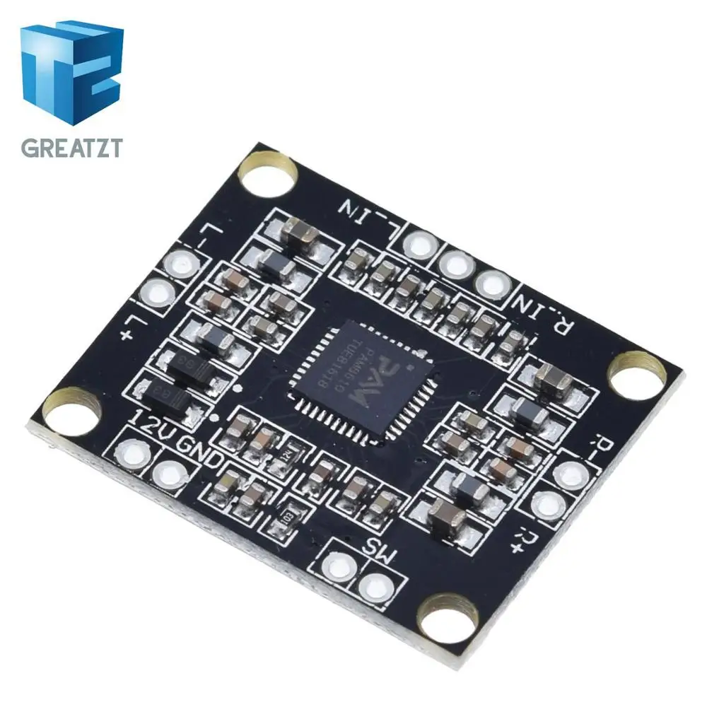 Плата цифрового усилителя мощности GREATZT PAM8610 2x15 Вт двухканальная стерео мини