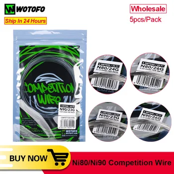 

[Wholesale]Original Wotofo Ni90 Ni80 Competition Wire 23G 24G 26G heating wire for atomizer mesh coil tank E cigarette accessory