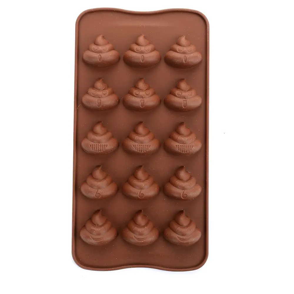 

1Pcs 3D poo Poop faces shit shape Chocolate Candy Jello silicone Mold Mould cake tools Bakeware Pastry bar Soap Mold