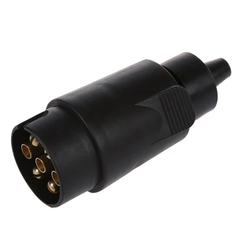 

7-Pin Trailer Plug 7-Pole Wiring Connector 12V Towbar Towing Caravan Truck Plug N Type Trailer End Plastic