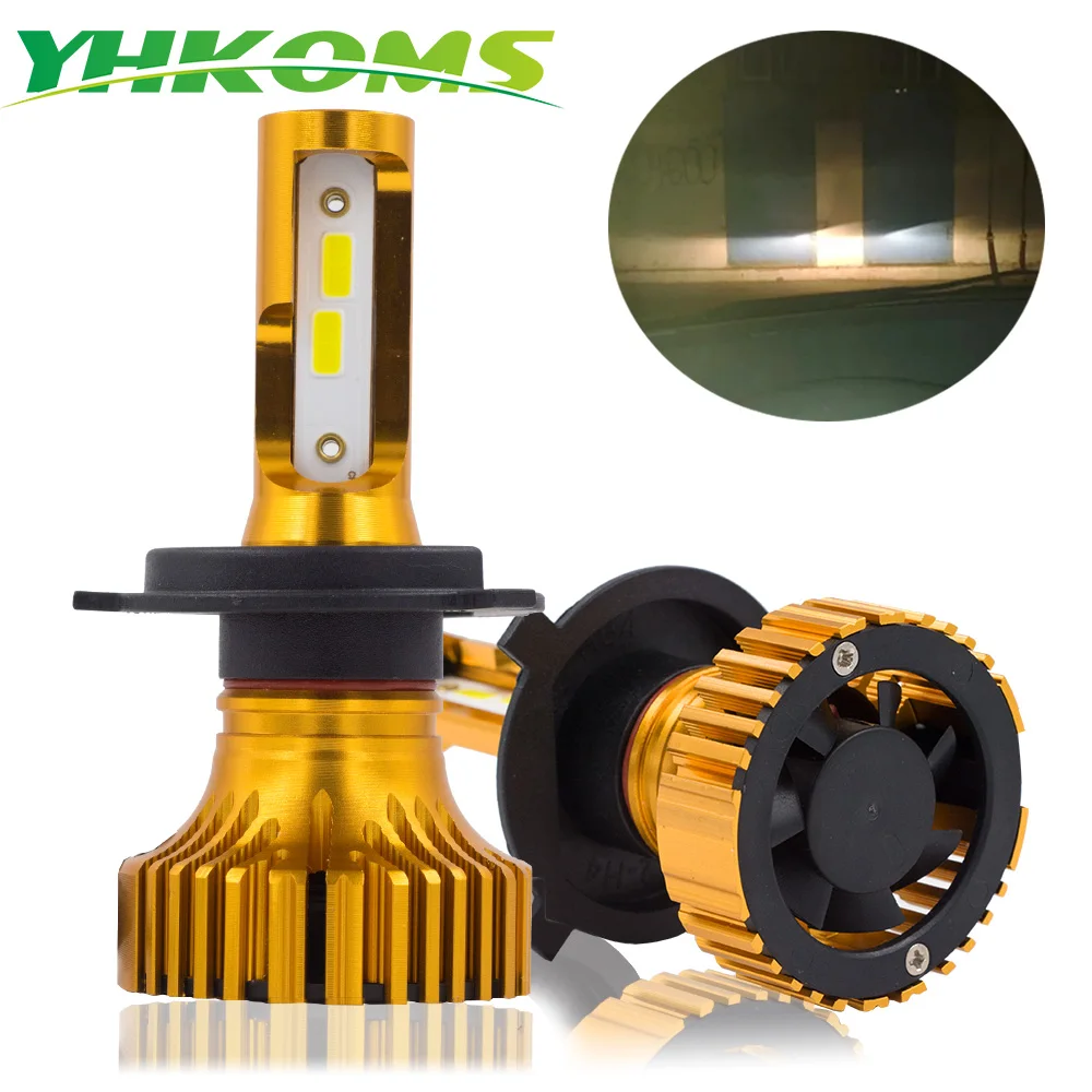 Автомобильные передние фары YHKOMS H4 LED H7 светодиодный H8 H11 H1 H3 H9 9005 9006 HB3 HB4 880 881 H27 ные