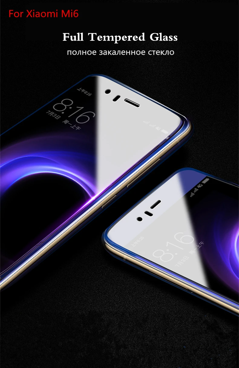 Закаленное стекло 9H для Xiaomi mi 6 5x Защитное экрана Mi5X Mi6 Mi5S Plus защитная пленка|tempered