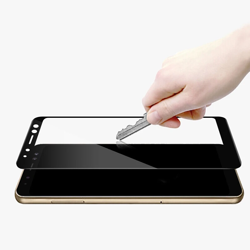 9H Защитная пленка для экрана Samsung A8 Plus A7 A5 A6 2018 A320 Galaxy J4 J2Pro J6 J7 Duo полное покрытие