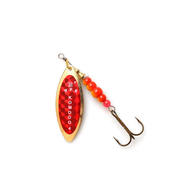 W.P.E KOMODO Spinner Lure 1pcs 12.6g/17.3g/27.2g Spoon Lure Brass Metal Fishing Lure Hard Bait Carp Fishing Pesca Pike Wobblers 04