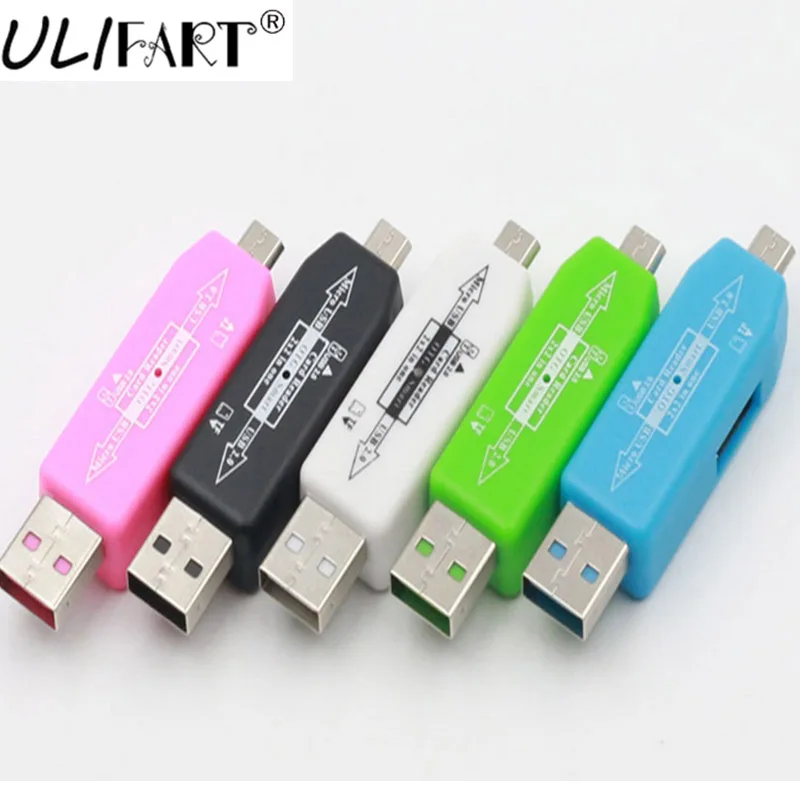 ULIFART недавно OTG кард ридер USB HUB2.0 адаптер Высокая скорость Смарт TF комплект