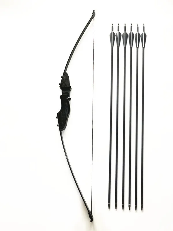 Arco e Conjunto de Seta de Carbono Tiro com Arco Kit para Tiro com Arco Takedown Jogo Prática Caça Alvo Kit para 30 – 40lbs