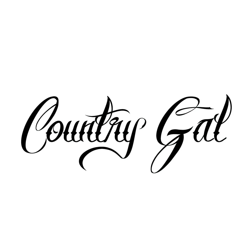 Country Girl Vinyl Sticker Cowboy Girl Music Cute Heart Love Fun