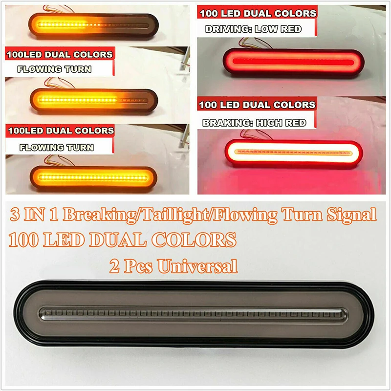 

Trailer Truck Turn Signal 12-24V Brake Rear Tail Light Neon LED Accessories Set