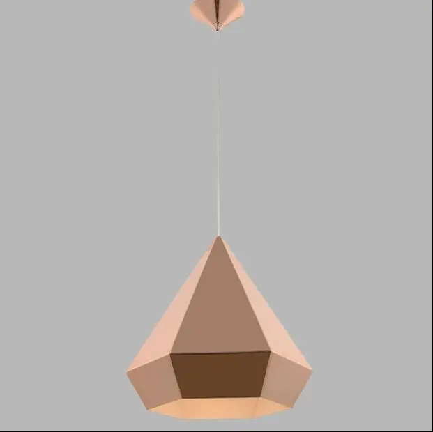 Скандинавский Лофт Пирамида алмаз хром/медь/золото подвесные светильники лампа Американский минималистичный подвесной светильник столовая кухня - Цвет корпуса: copper
