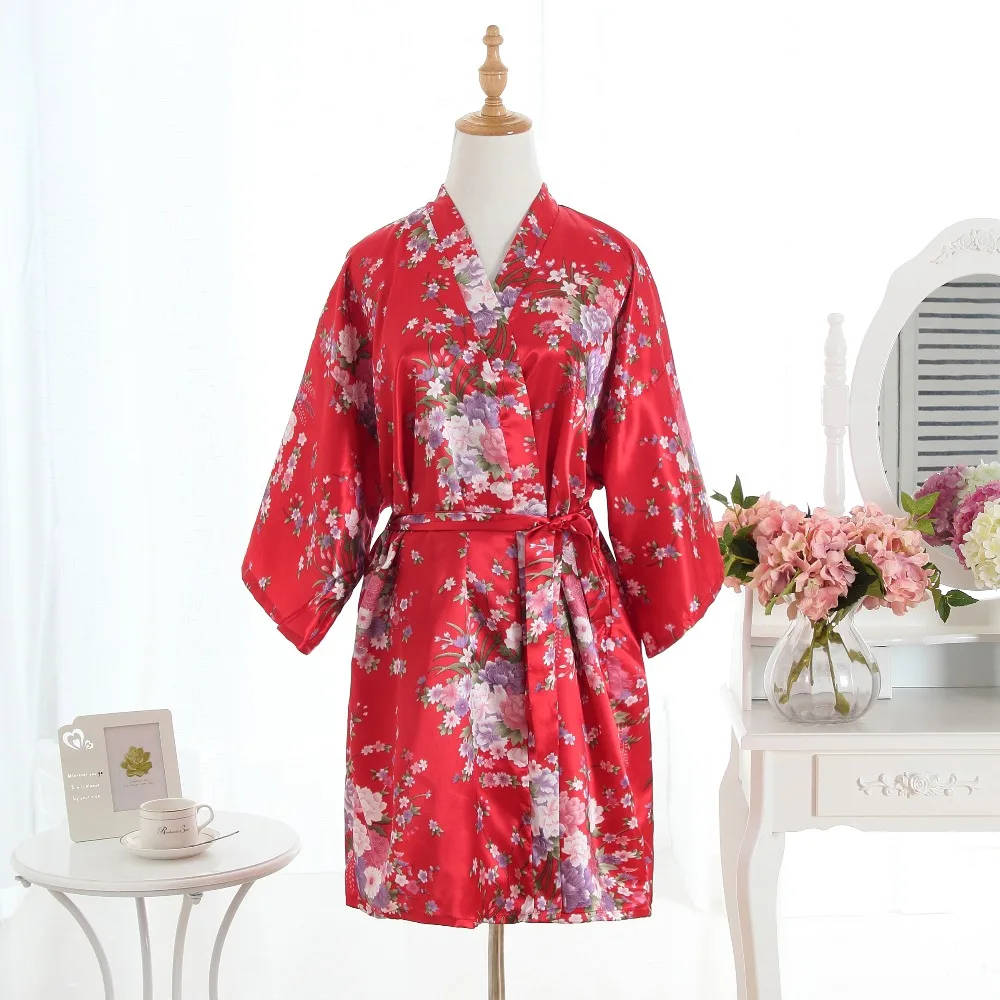 

Robe Wedding Bride Women Sleepwear nightwear Red Bridal Dress Bathrobe Night dress Home Gown Sleepwear Nightgown Dressing Gown