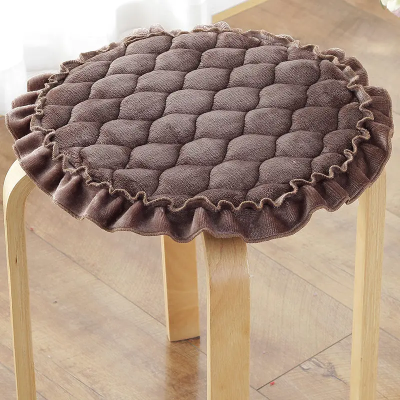 

Round Velvet Chair Cushions 11 Colors Available Warm Seat Cushion Bolster Buttocks Tie On The Pad Traditional Chinese Cushion