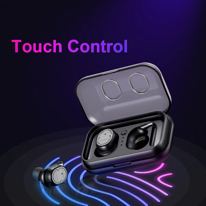 Беспроводные наушники T8 TWS Спортивные Bluetooth V5.0 гарнитура сенсорное управление