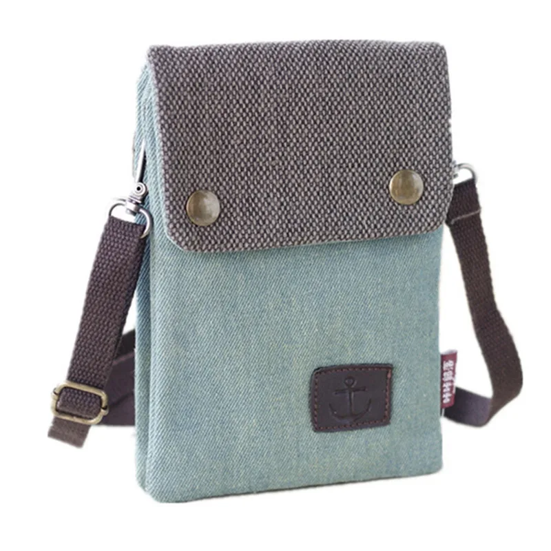 

Fashion Canvas Cell Phone Bags Women Simple Teenage Girls Purse Mini Handbag Pouch Casual Soft Holder Hasp Shoulder Bag