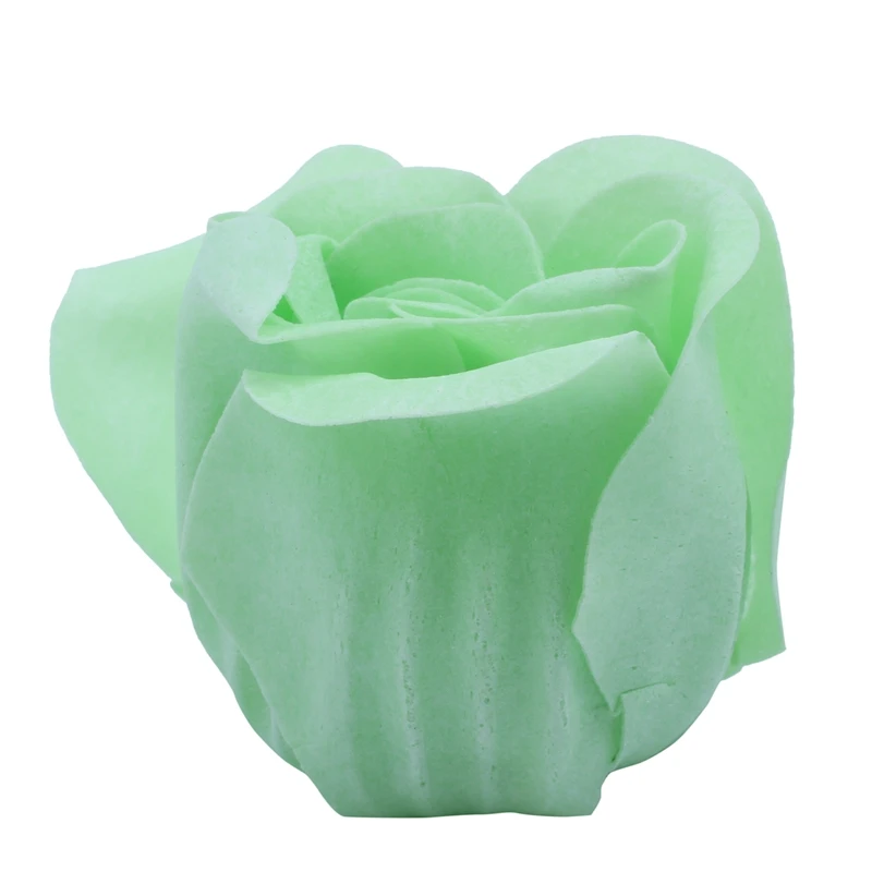 6 Pcs Scented Bath Soap Rose Petal in Heart type Box Green Gifts Rose flower Soap