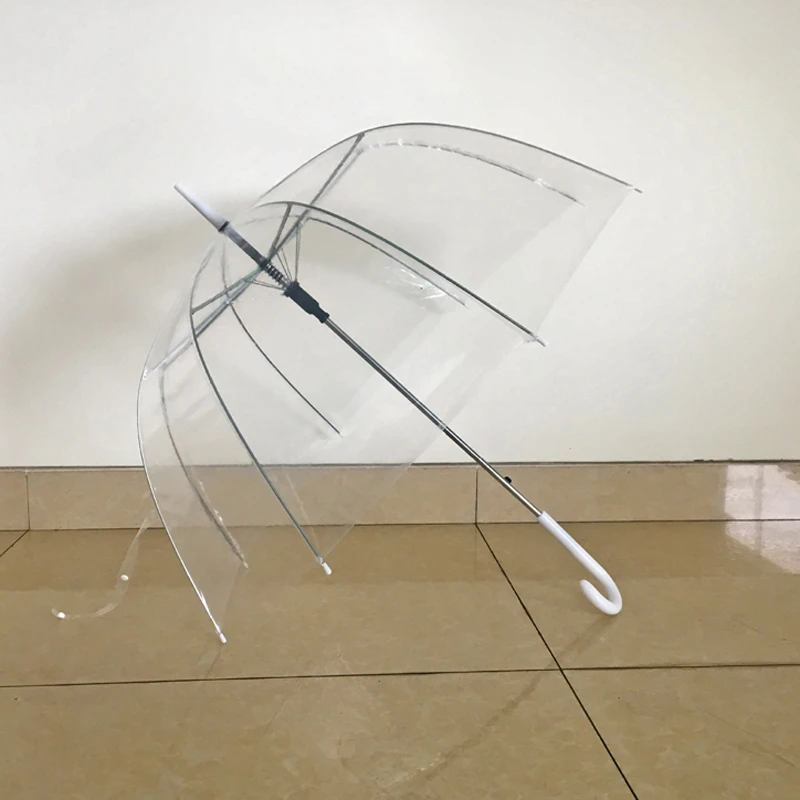 

8K Female Long-handle Transparent Umbrella Kids Children Unicorn Straight Parasol Women Automatic Clear Rain Gear Umbrella YJ002