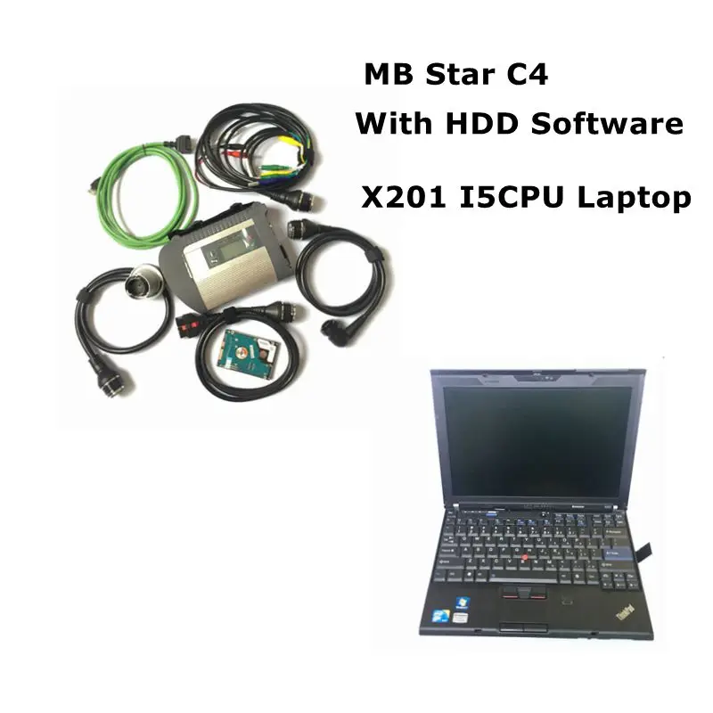 ^*Best Offers MB STAR C4 SD Connect C4 scanner with HDD/SSD Software V2019.09 Super ThinkPad X201 I5CPU for car system testing diagnose sd c4
